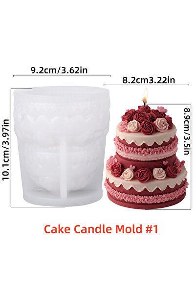 Choice قالب كيك ثلاثي الأبعاد على شكل وردة، قالب سيليكون لصنع الشموع، قالب كي...
