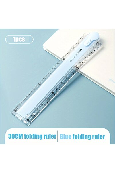 Choice مسطرة قابلة للطي متعددة الوظائف، متوفرة بأربعة ألوان، لون أزرق (قطعة و...