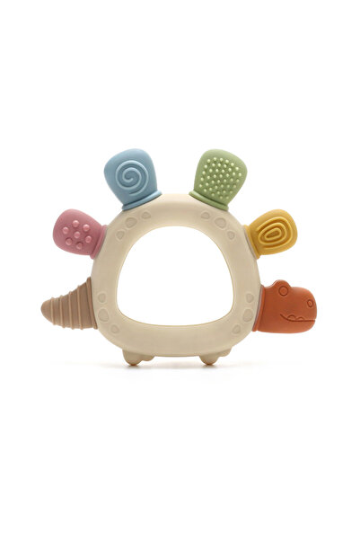 Choice A Baby Dinosaur Silicone Teething Toys BPA Free Easy to Grip Infant Care Teether Chewing Toy for Ne.
