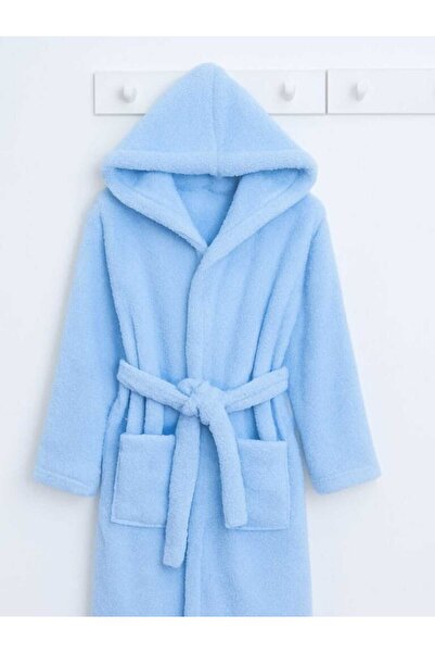 OEM Hooded fluffy cocolino bathrobe size XL - Blue