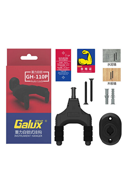 Choice GH-110P GH-110P Gravity Self-Locking Wooden Base Guitar Hooks Auto Loc...