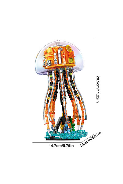 Choice L 726pcs 726pcs Mechanical Jellyfish Building Blocks Kit with LED Ligh...