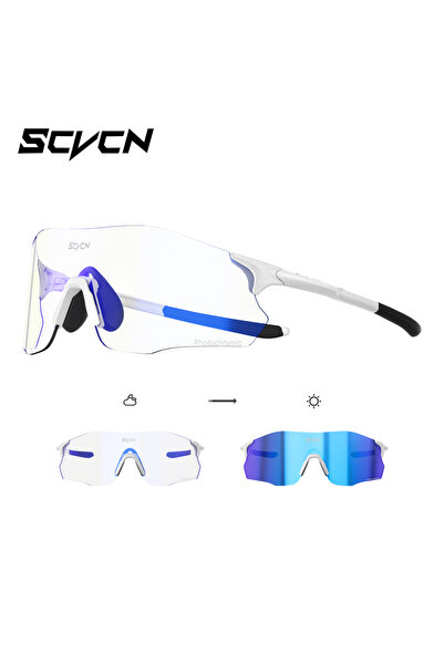 KAPVOE نظارات شمسية فوتوكرومية بعدسة واحدة - 07 SCVCN للرجال، نظارات ركوب الدراجات، نظارات قيادة الدراجات، نظارات ركوب الدراجات للنساء