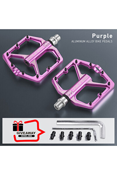 Choice دواسات دراجة هوائية S1080 بنفسجية اللون من KRSEC، بثلاثة محامل، خفيفة ...