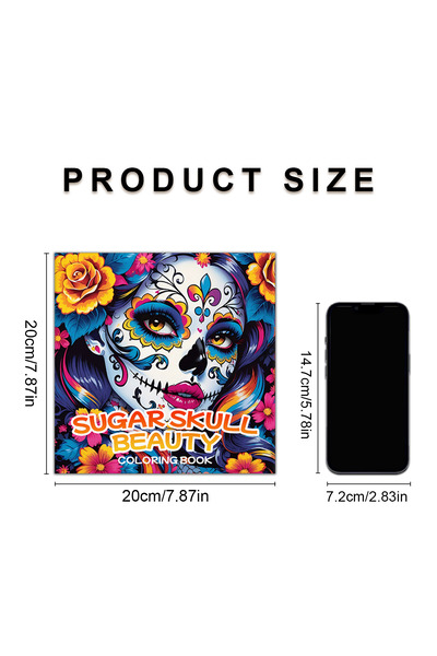Choice كتاب تلوين جمجمة السكر المتعددة الجمال للكبار والمراهقين، يتميز بأنماط...