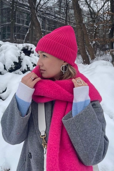 keisy Örme Pamuklu Unisex Bere (Pembe)