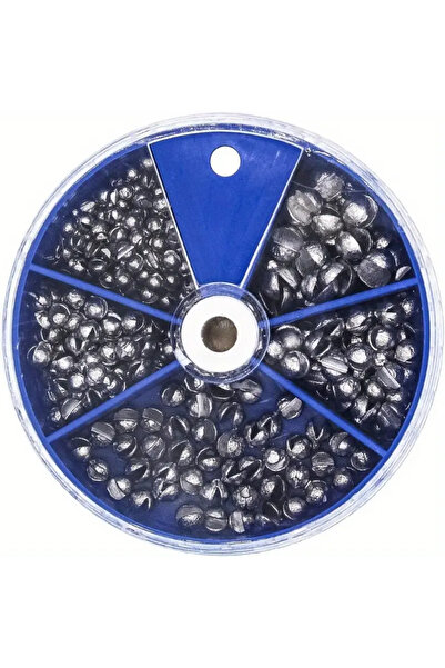 Choice علبة تحتوي على 5 أحجام من أثقال الرصاص المستديرة المنقسمة - أثقال صيد قابلة للإزالة لأنواع مختلفة من الصيد