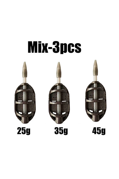 Choice مغذيات صيد الكارب من يوتو، 3 قطع، 25 غ/35 غ/45 غ، مصنوعة من سبائك الزن...