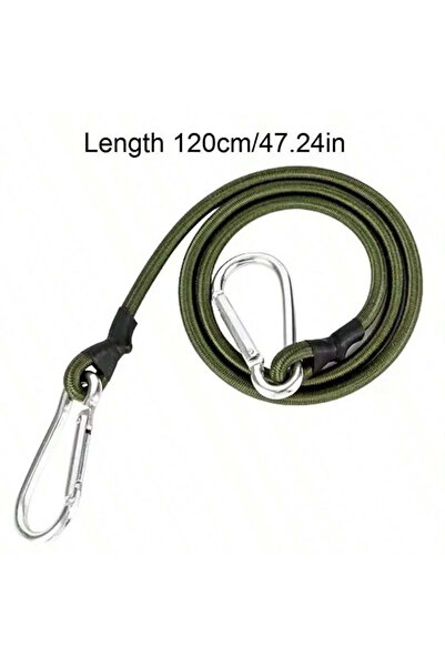 Choice حبل ربط مطاطي أخضر بطول 120 سم (30-210 سم) للاستخدام الخارجي، حبل تثبي...