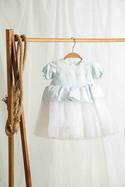 Mini Chics Jakarlı Kısa Kol Kız Çocuk Elbise