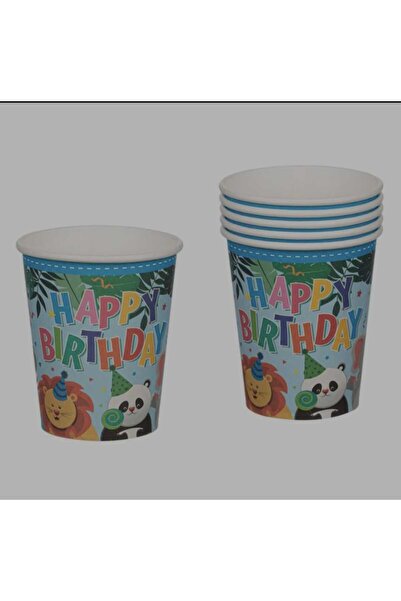 OEM Animal Cardboard Party Cups 270ml - 6pcs