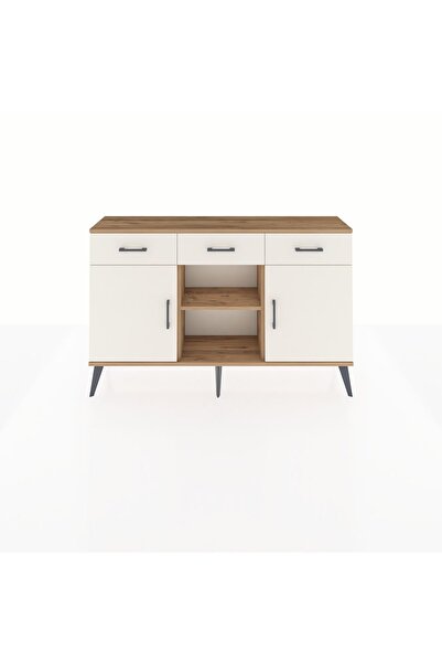 Dienni Arges Konsol 3 Raflı 3 Çekmeceli 3 Kapaklı 132x30x83 Çam-Aytaşı/Aytaşı