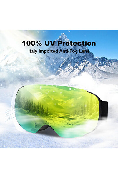 Choice XJ-0303-P X-TIGER Anti-Fog Magnetic Ski Goggles with Quick Change Lens...