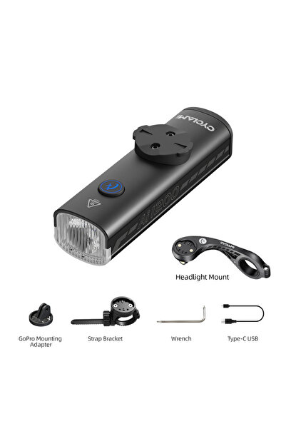 Choice مصباح أمامي صغير محمول للدراجات الهوائية AI-1200 Black Group بقوة 1200...