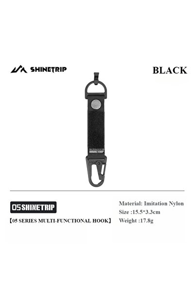 Choice خطاف تكتيكي مثلث الشكل من سلسلة ShineTrip 05، قطعة واحدة، خطاف متعدد الوظائف على شكل حرف D، تصميم فيلكرو