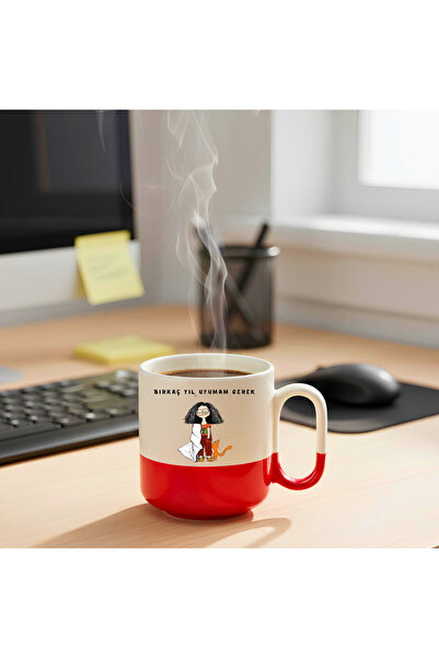 Finka Dekor Birkaç Yıl Uyumam Baskılı -Hediyelik Seramik Kupa Bardak