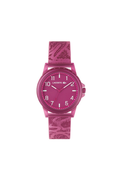 Lacoste ساعة رايدر بحزام سيليكون - 2020156-وردي