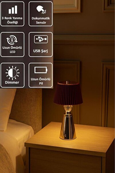 Eray Aydınlatma TL283 Eskitme Dokunmatik Led Masa Lambası