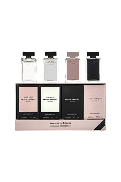 Narciso Rodriguez For Women Mini Set 4 X 7.5ml (For Her Eau De Toilette + For Her Eau De Parfum + Pu