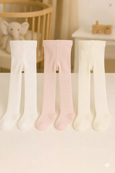 Amélio Kids 3-Piece Baby Girl & Kids Cotton Pantyhose Colorful Patterned