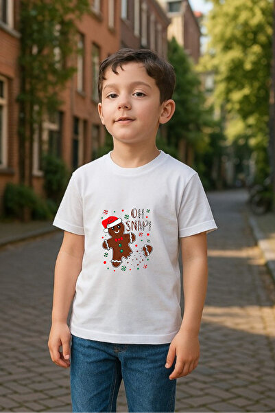 Windy Island Fete/Băieți Unisex bumbac 100% „Biscuit Man” cu imprimeu tricou