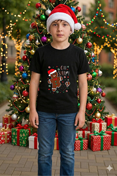 Windy Island Fete/Băieți Unisex bumbac 100% „Biscuit Man” cu imprimeu tricou