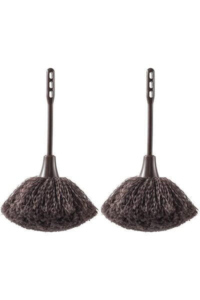 ExpressShop قطعتان من منفضة ريش لوحة المفاتيح بمقبض طويل - فرشاة تنظيف محمولة للوحة المفاتيح والأجهزة الإلكترونية