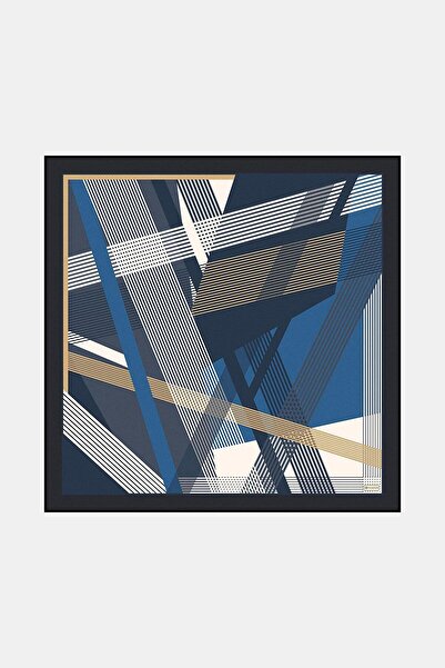 Vakko Копринен шал с кепър - 40804 - тъмно син екрю