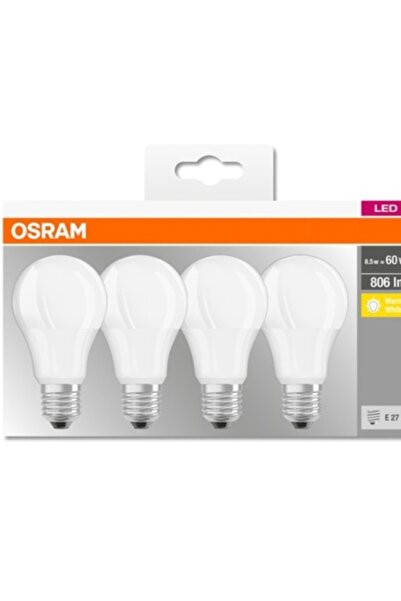 Osram Set of 4 LED bulbs E27, 8.5 W, warm light