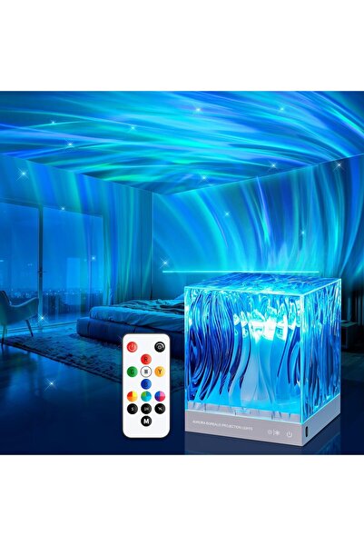 KASTWAVE جهاز عرض أضواء الشمال - جهاز عرض سقفي للمجرة بـ 18 لونًا مع جهاز تحك...