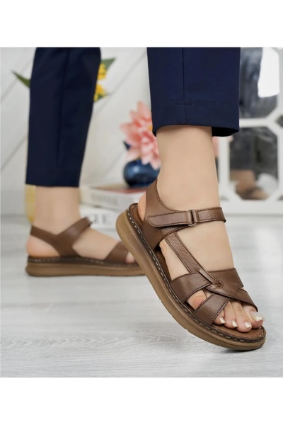 HAŞİM Hakiki Deri Kadın Günlük Sandalet
