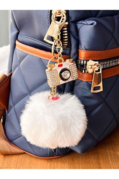 ROSSEV Μπρελόκ με φιγούρα κάμερας - Λευκό μπρελόκ (Μοντέλο με φτερά)