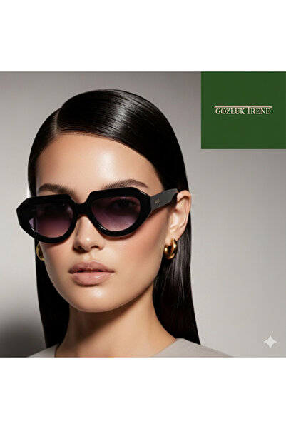 MORLİN BRON نظارات شمسية نسائية سوداء Mbs 1384 C1 52-19-145