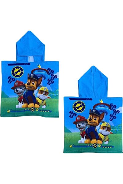 7LIFE Prosop pentru copii, poncho cu glugă , design Patrula Cățelușilor, bumb...