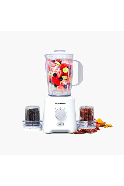 Olsenmark 3-in-1 Blender with Grinder Attachments - 1.6 L