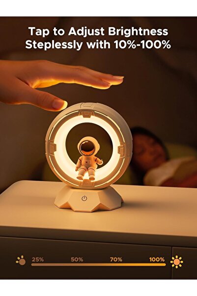 NALACAL Space Toddler Night Light - Rechargeable Astronaut Night Lamp for Kids