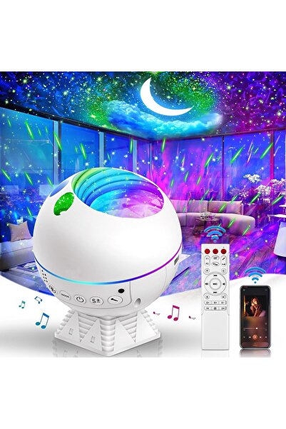 SWİFT Upgraded Galaxy Star Projector LED Night Light with Remote, White Noise & Bluetooth Speaker