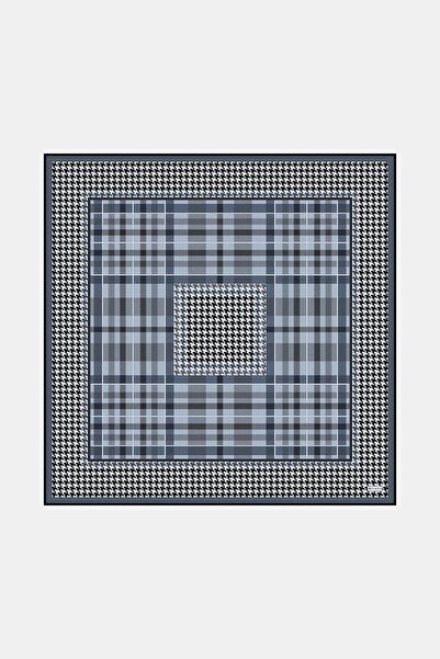 Vakko Twill Silk Scarf - 40715 - Anthracite Black