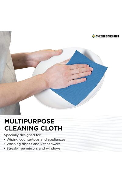 Generic Swedish 10pcs Dishcloth - Reusable Absorbent Kitchen Towels (Assorted Colors)