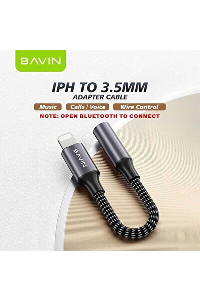Bavin Audio adapter for connecting iPhones to headphones and audio systems wi...