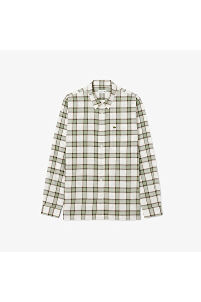 Lacoste Regular Fit Plaid Flannel Shirt - CH5097-00-6CI