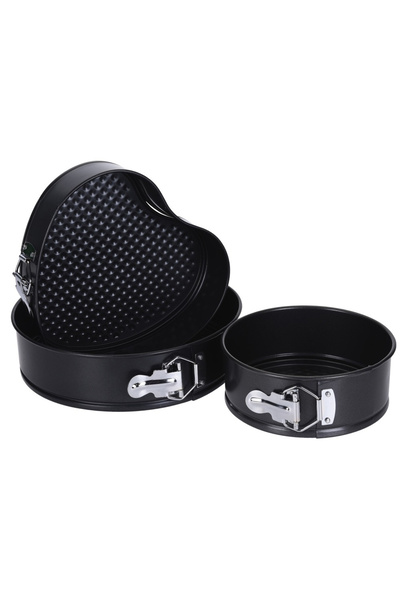 Koopman International Set de 3 tăvi pentru patiserie, oțel carbon, antiaderen...