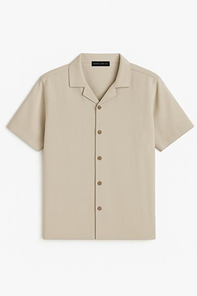 BARRELS AND OIL Men's Modal Shirt - Beige
