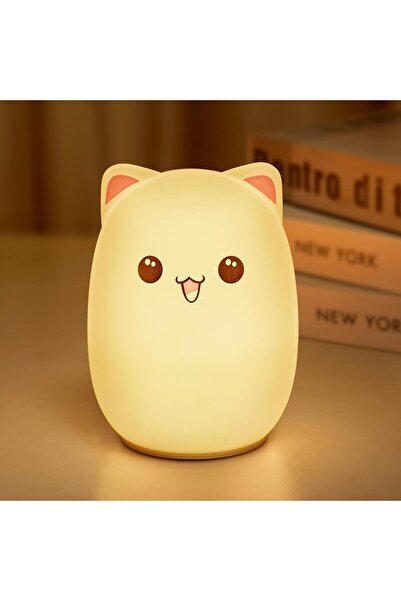 X SPRING Cute Night Light, Night Lamp with 7 Color Changing Modes, USB Powered Silicone Kids Night L