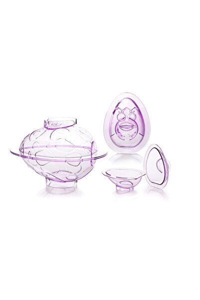 iBiLi Set de 3 forme de ciocolată pentru ouă de Paște Ibili, silicon, 16-11-8/12-9-6 cm, transparente