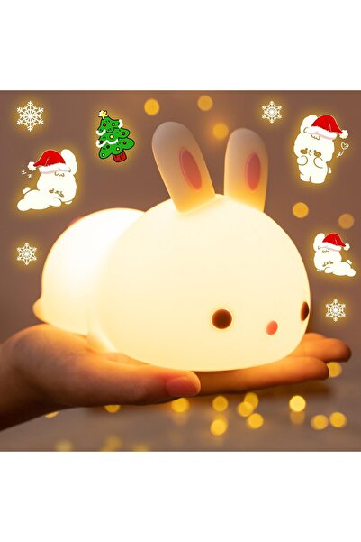 neonlightdesign Bunny Silicone Rechargeable Touch Night Light for Kids