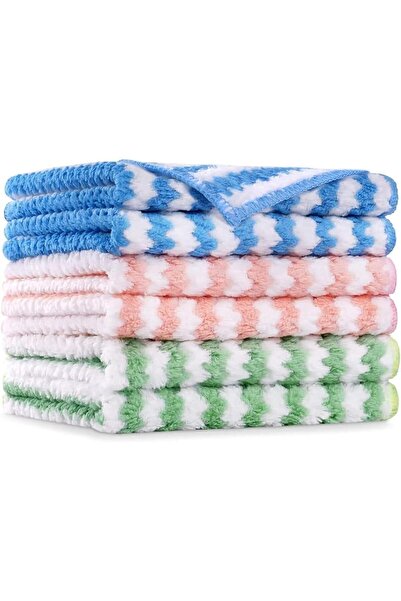 McMola مناديل تنظيف من الألياف الدقيقة، 6 قطع، 30 × 30 سم، فائقة الامتصاص، قا...