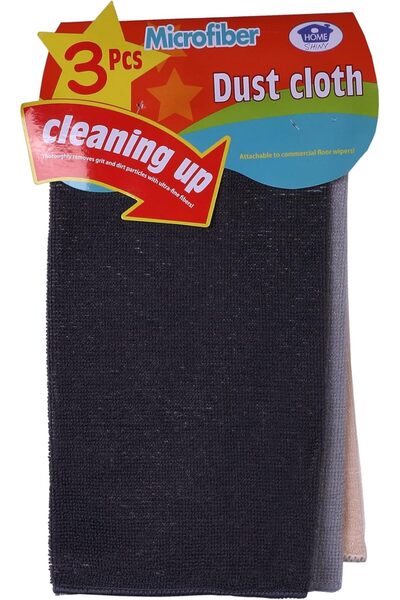 Generic Microfiber Dust Cloths (Pack of 3) 30x40 cm - Ultra Absorbent, Lint-Free