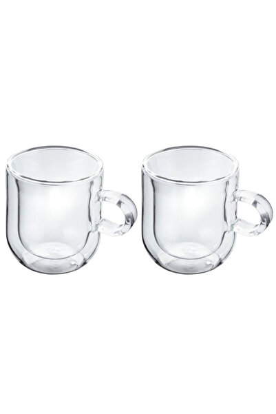 JUDGE Set de 2 cești espresso, sticlă borosilicată, 9x6x7 cm, transparente