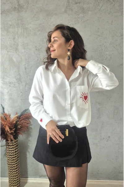 Butik KALP NAKIŞLI TASARIM GÖMLEK